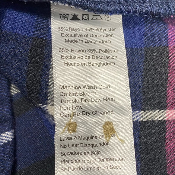 Jachs Girlfriend Super Soft Button Down Plaid Flannel Shirt Size Medium #1083 - Picture 7 of 8